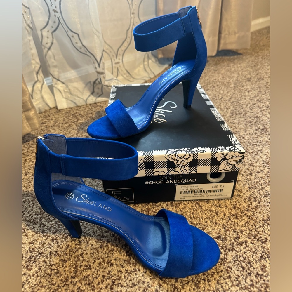 Royal blue high heels